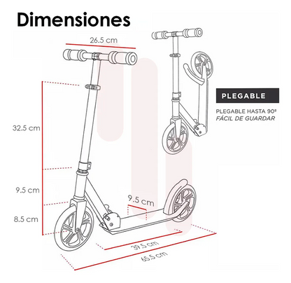 Scooter Patín Del Diablo para Niños Altura Ajustable ICIQLO