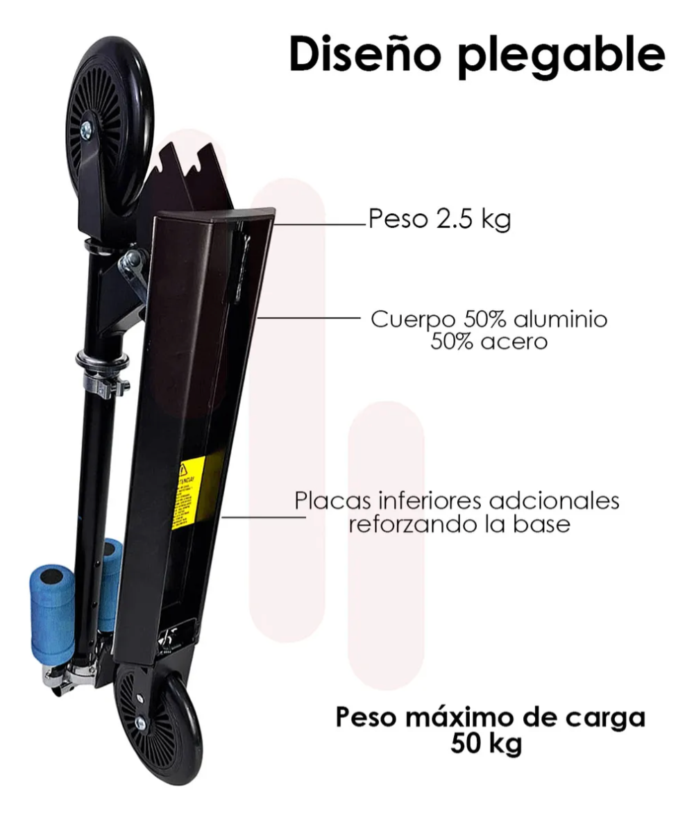 Scooter Patín Del Diablo para Niños Altura Ajustable ICIQLO
