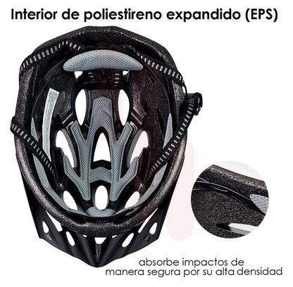 Casco De Bicicleta para Adulto Ajustable Con Vicera / Unitalla
