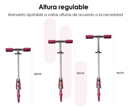 Scooter Patin Del Diablo Ajustable Y plegable para Adultos