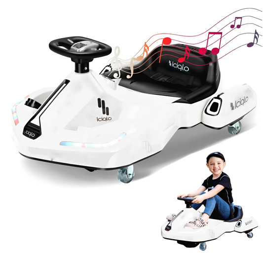 Go Kart Eléctrico Para Niños de Giro 360° Luz y sonido Bluetooth
