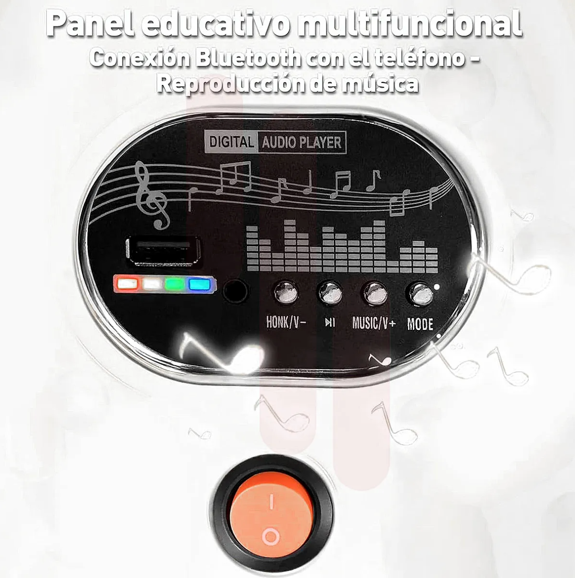 Go Kart Eléctrico Para Niños de Giro 360° Luz y sonido Bluetooth