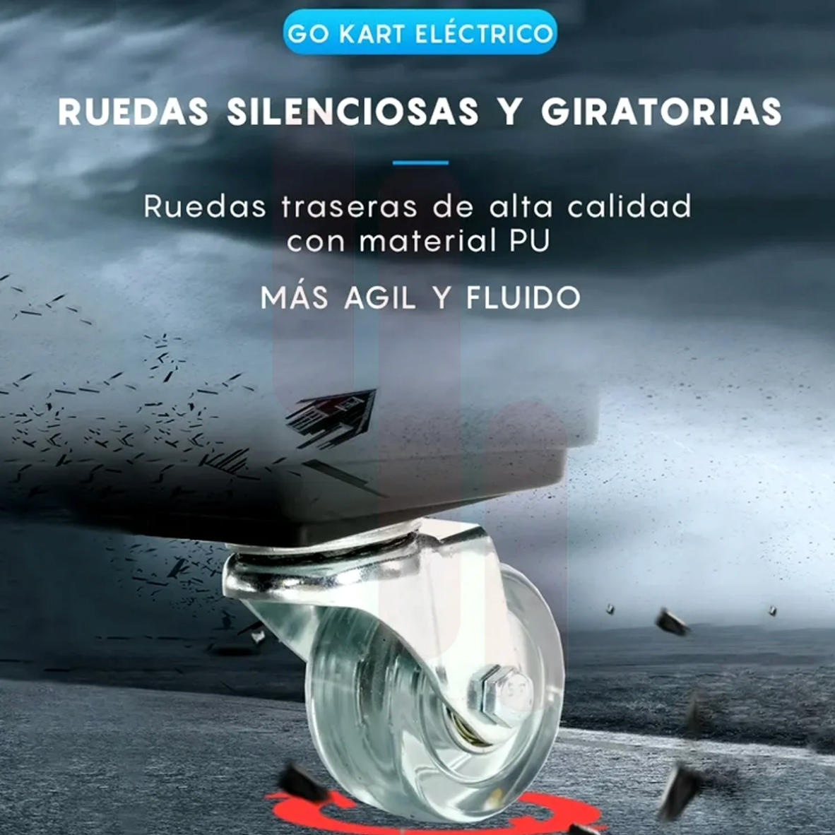 Go Kart Eléctrico Para Niños de Giro 360° Luz y sonido Bluetooth