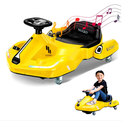 Go Kart Eléctrico Para Niños de Giro 360° Luz y sonido Bluetooth