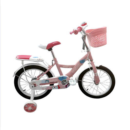 Bicicleta Infantil Rodada 20 V-brakes con Canasta de Acero Rosa