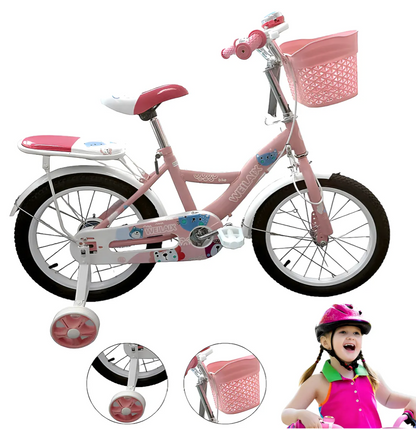 Bicicleta Infantil Rodada 20 V-brakes con Canasta de Acero Rosa