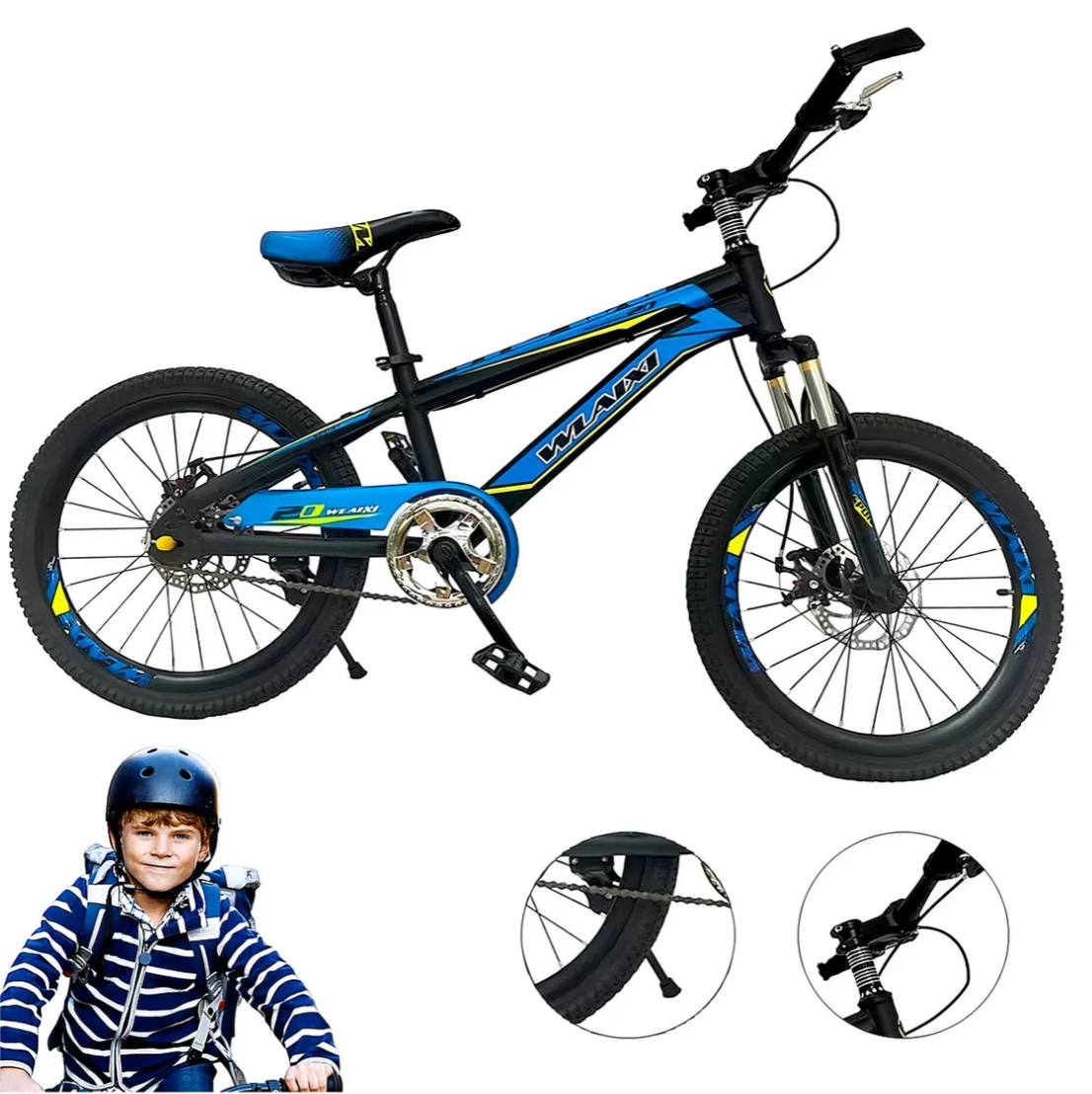 Bicicleta Infantil Deportiva Niños R-20 con Pie De Apoyo Cuadro 20