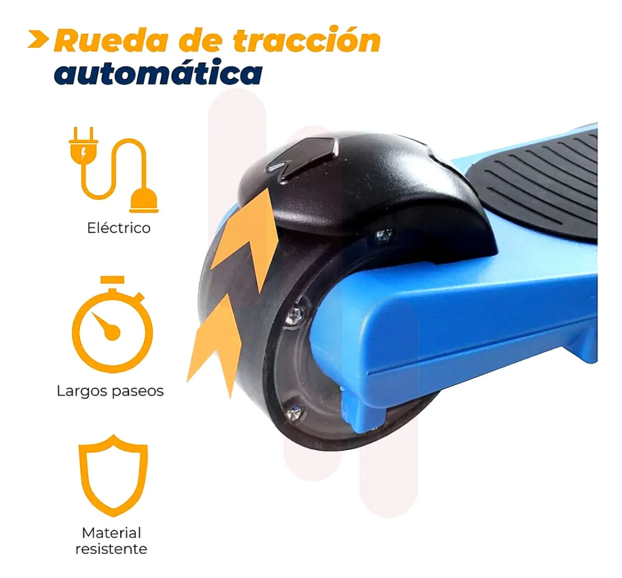 Patin Scooter Eléctrico Infantil Ajustable Con Luces
