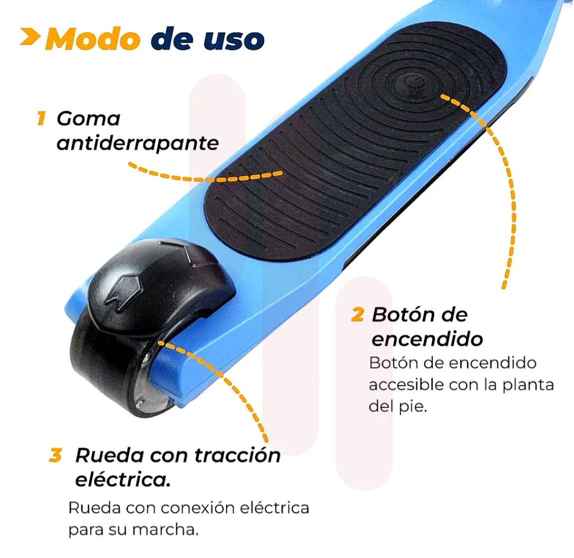Patin Scooter Eléctrico Infantil Ajustable Con Luces